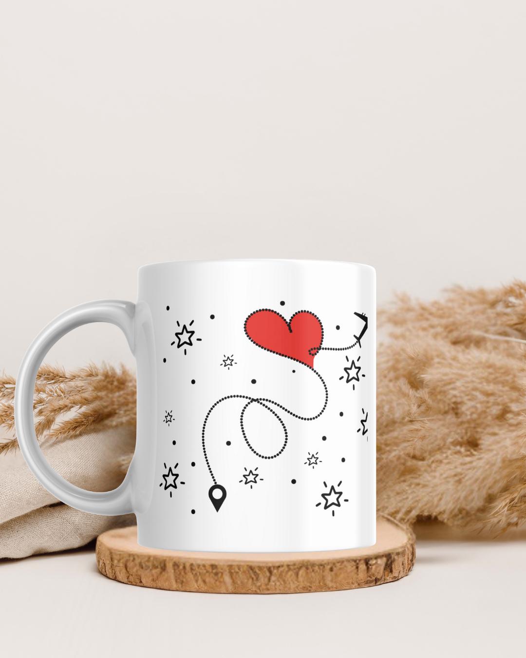 Mug Personnalisé Là Où Tout a Commencé | Carte & Coordonnées GPS | Cadeau Couple | Anniversaire de Rencontre
