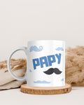 Mug Papy Personnalisé avec Photo – Cadeau Papy Original – Tasse Papy Moustache – Cadeau Grand-Père – Fête des Pères – Mug Photo Personnalisé