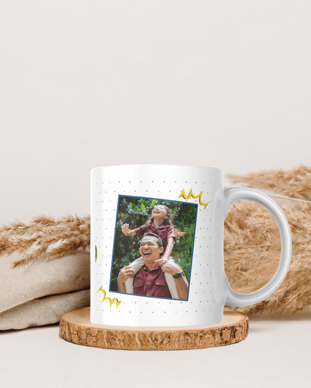 Mug Photo Super Père Personnalisé | Cadeau Fête des Pères avec Photo | Tasse Papa Unique