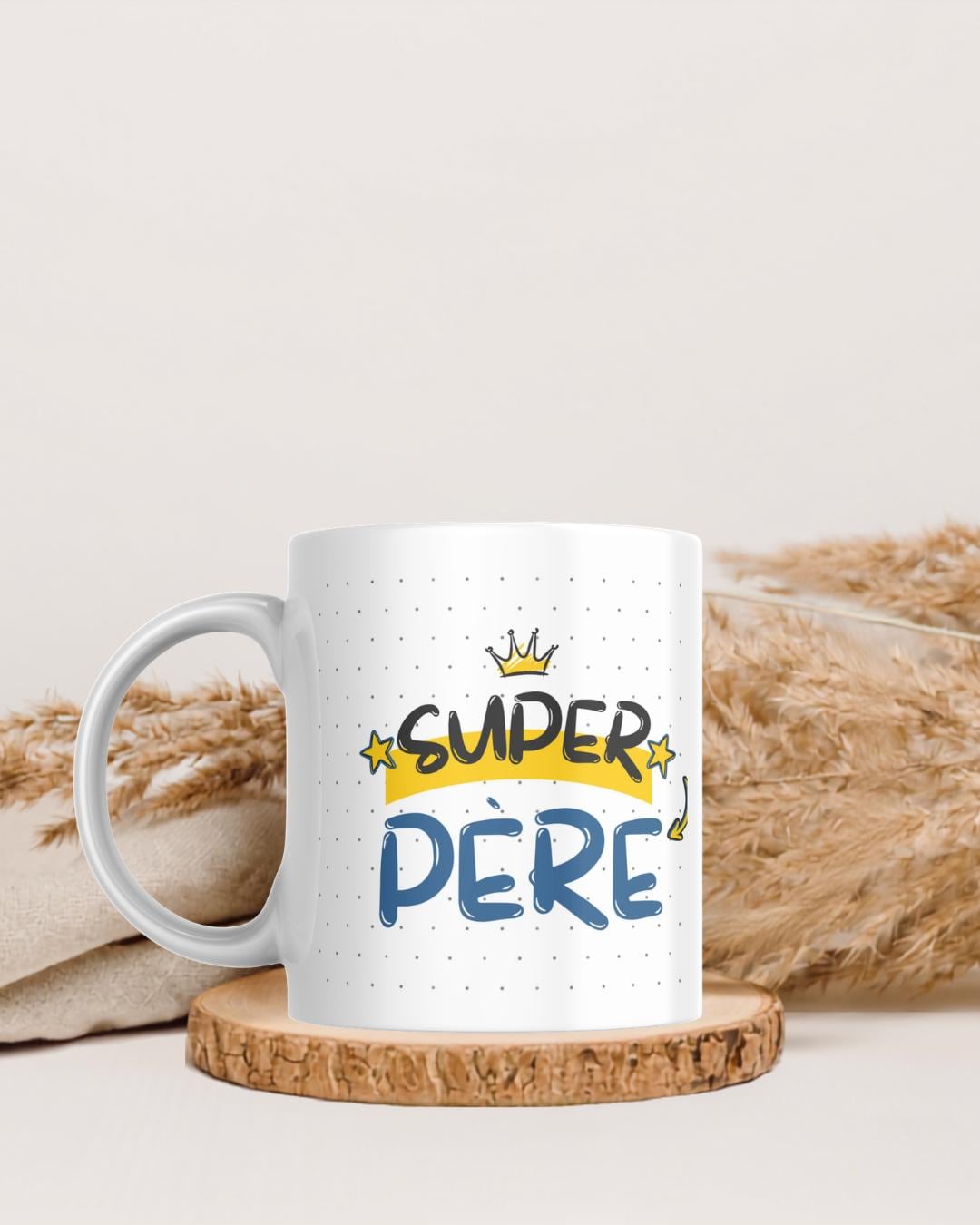 Mug Photo Super Père Personnalisé | Cadeau Fête des Pères avec Photo | Tasse Papa Unique