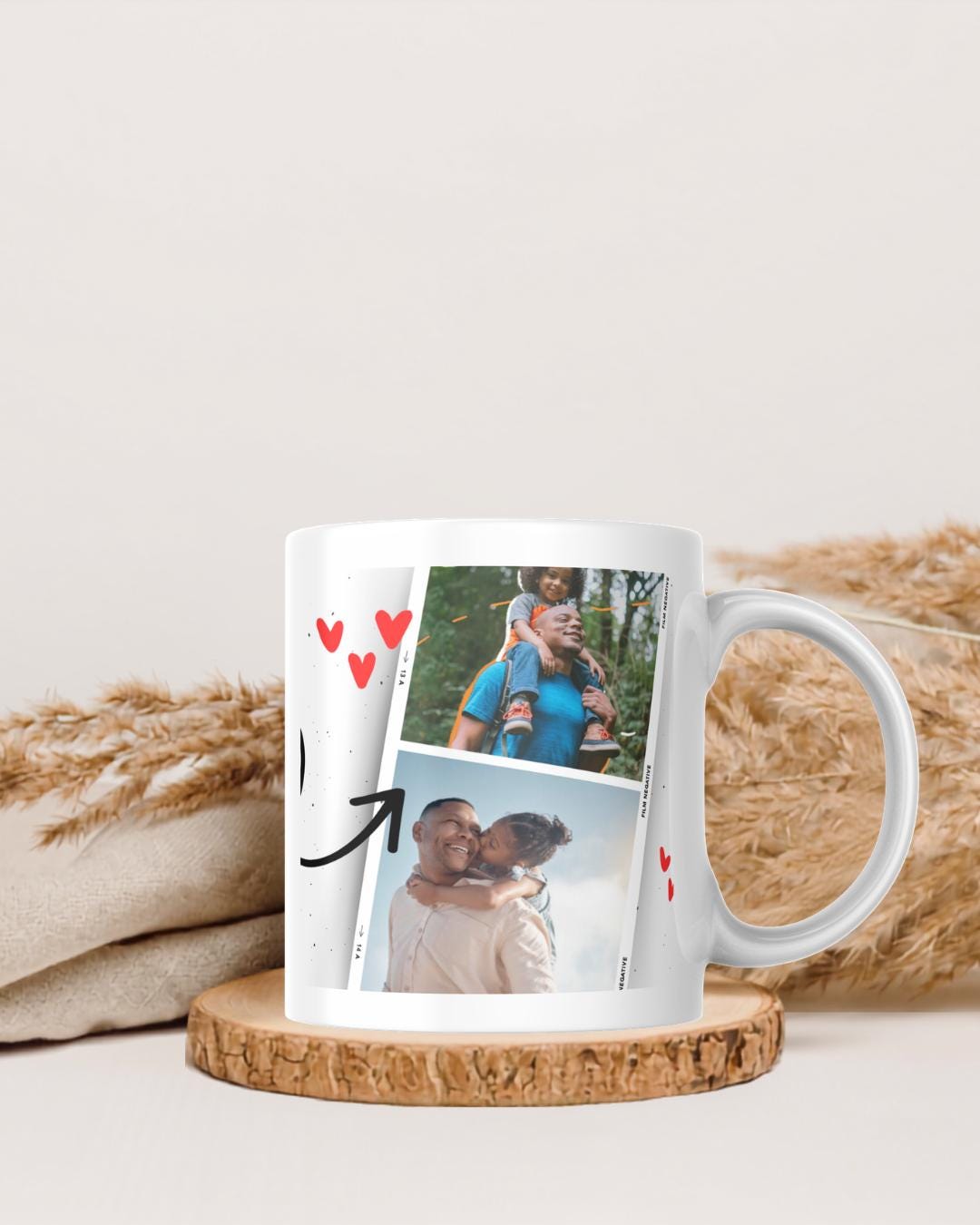 Mug Photo Meilleur Père du Monde | Cadeau Fête des Pères Personnalisé | Tasse Papa avec Photos