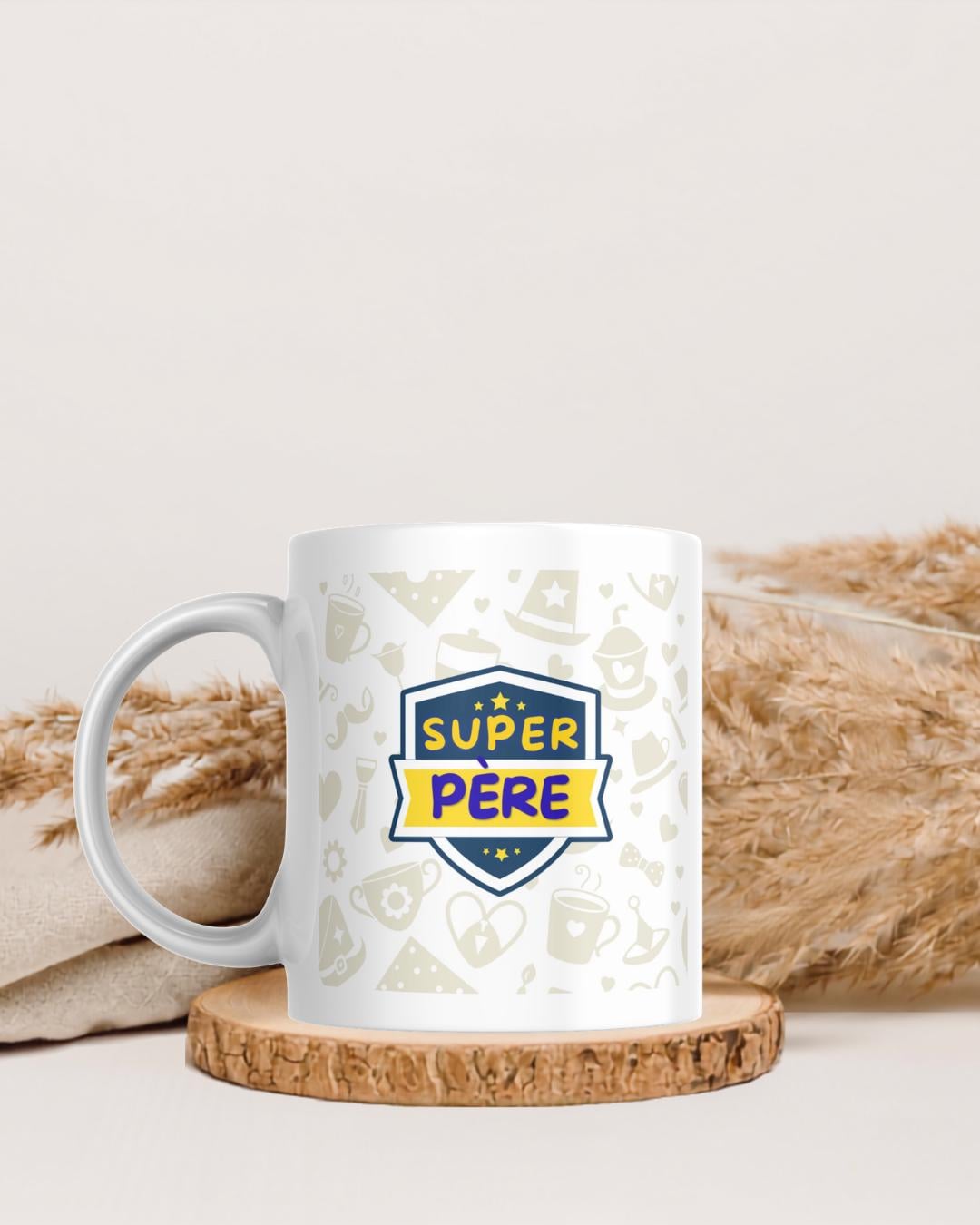 Mug Super Père | Cadeau Fête des Pères Original | Tasse Papa Super Héros