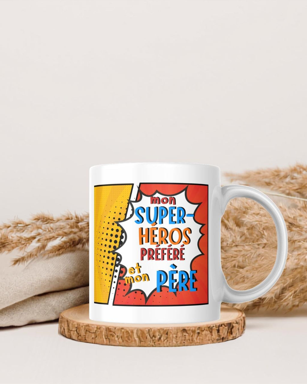 Mug Super Papa | Cadeau Fête des Pères Original | Tasse Mon Super-Héros Préféré