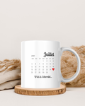 Mug Personnalisé avec Photo et Date Spéciale | Cadeau Romantique pour Couple